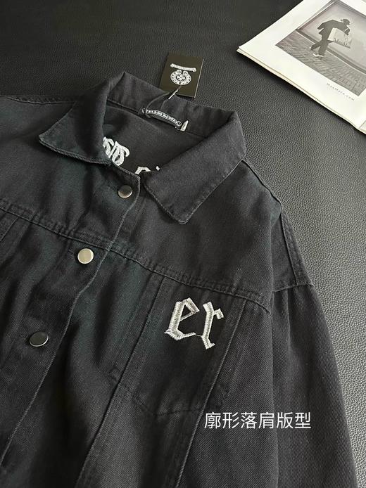 克罗心重工刺绣水洗做旧牛仔夹克外套 商品图4