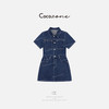 COCO ZONE 刘一一 100棉早春高级感百搭牛仔连衣裙ACD1A0254 商品缩略图0