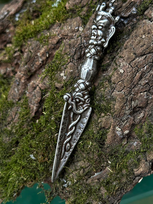 蓝色盒装天铁普巴金刚橛金刚杵挂件 带挂绳 商品图3