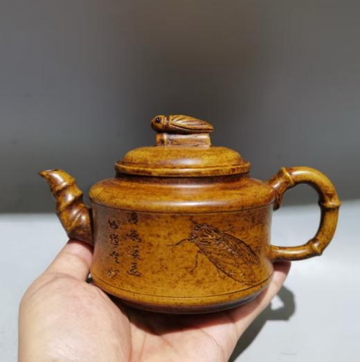 JS（任亿果）茶壶宜兴紫砂壶顾景舟纯手工壶龙骨金砂一鸣惊人350ml 商品图0