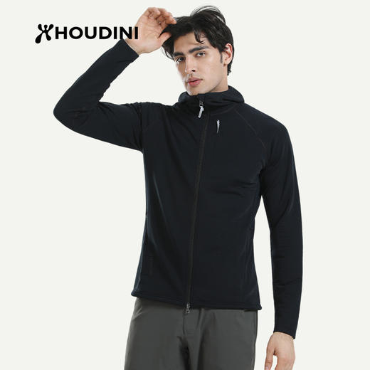 HOUDINI胡丁尼Aero Houdi航天户外男轻薄连帽抓绒衣外套 830036 商品图6