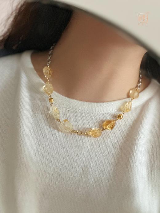 三生石本色 黄水晶随形刻面手链+项链 商品图5
