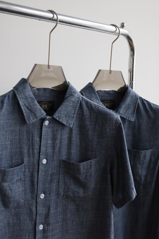 R.R.L 美式复古 棉麻混纺 短袖衬衫 TX417 商品图3