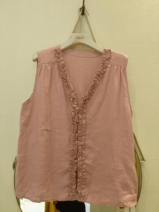 【门店同款】ENJOY夏季褶皱亚麻无袖上衣 158792802 商品图0