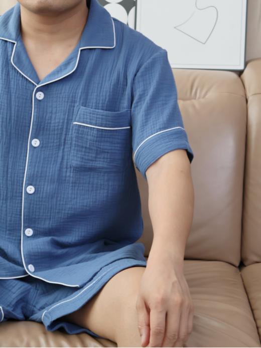 上新色🌿【玛万MAWALIFE双层纱品梦情侣家居服】“三件套家居服=一件短袖上衣+一件短裤+一件长裤”💎舒适任性~  商品图3