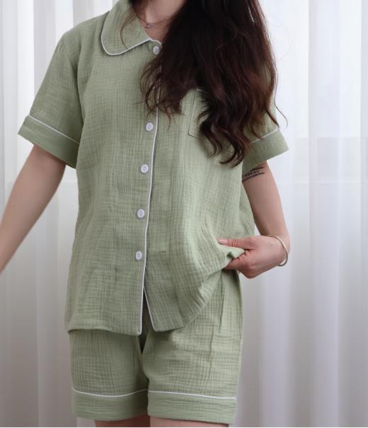 上新色🌿【玛万MAWALIFE双层纱品梦情侣家居服】“三件套家居服=一件短袖上衣+一件短裤+一件长裤”💎舒适任性~  商品图6