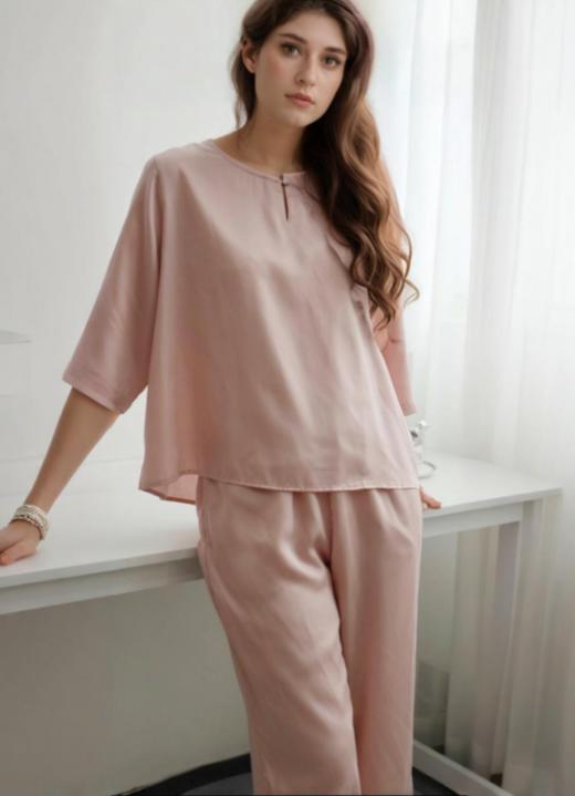 😎夏日居家必备‼法国高端品牌【MAWALIFE玛万法式甜心天丝家居服】💥垂顺丝滑，细腻透气，让你清爽居家~ 商品图4