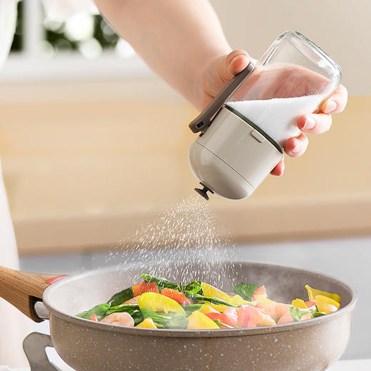 美丽雅调料罐定量调味盒厨房防潮盐瓶密封玻璃收纳盒 180ML*1个装 商品图3