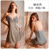 【蕾丝吊带，冰丝薄款~】性感睡衣胸垫女蕾丝 春秋吊带睡裙 夏季冰丝薄款短裙-QQ 商品缩略图7