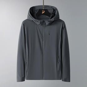 【防晒衣】【DTH】大依优型大码男装防晒衣连帽皮肤衣薄款清凉防晒服透气高弹男夏季外套上衣