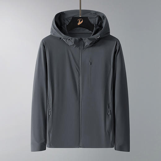 【防晒衣】【DTH】大依优型大码男装防晒衣连帽皮肤衣薄款清凉防晒服透气高弹男夏季外套上衣 商品图0