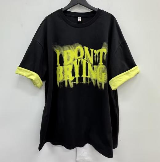 MZ字母袖口拼色短袖T恤（黑）夏季152060120321 商品图3