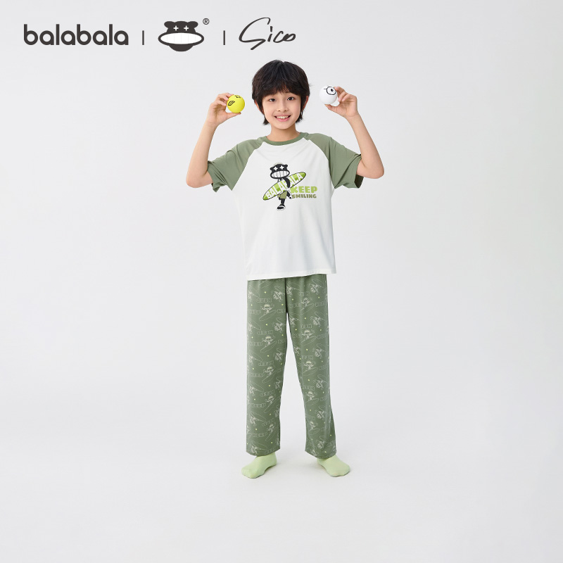 巴拉巴拉儿童睡衣套装夏季空调服男家居服