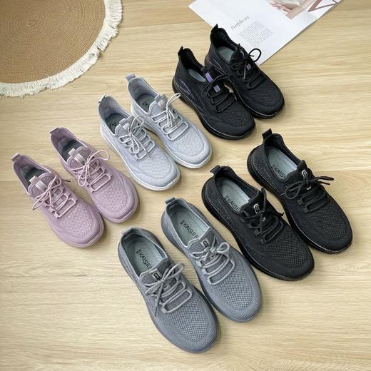 附实拍~健步如飞🏃自穿、送长辈都很赞~【意大利凯撒KAISER新款情侣飞织鞋】透气不闷脚，软底软面！性价比封神👑运动/日常/通勤都好穿~✅超轻盈🍃男女同款❗免系带、鞋带款可选！不挑脚型！ 商品图0