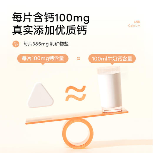 守护全家骨骼！​【限时秒杀！99元3瓶】metoday 牛乳钙咀嚼片营养吸收 30片/瓶 商品图2