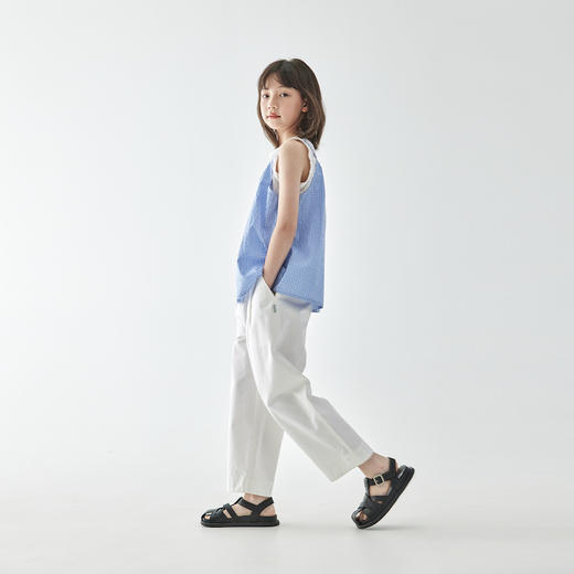 棵初 2025春夏第三波新品白色休闲裤子876K256052CD 商品图3