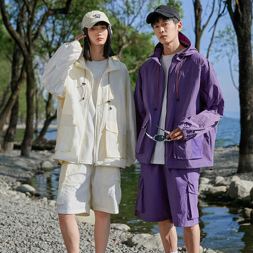 【防晒指数UPF100+】斯辰唯佳户外轻量化情侣防晒衣套装 男女同款 防晒防风防雨 透气清爽 商品图9