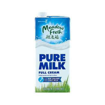 纽麦福（Meadow fresh） 新西兰进口 3.5g蛋白质 高钙全脂纯牛奶1L*12盒/箱 送礼佳选 /水饮冲调 /常温奶 /基础牛奶 商品图0