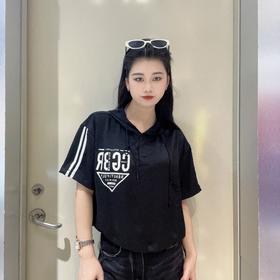 N连帽撞色条短袖小衫夏季152040070321