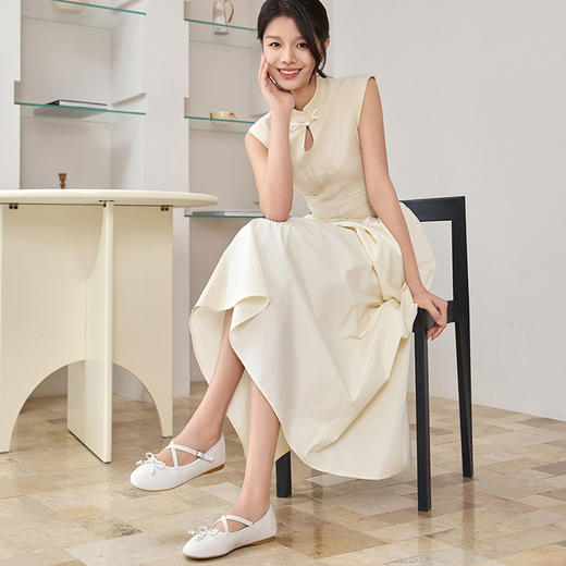 德芙琳Kacey Devlin2025春季新款蝴蝶结浅口单鞋KD1901 商品图1