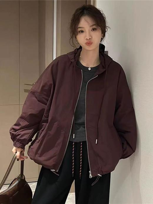 12.12错过没有！清货不退！最后一件！休闲宽松大版-2921连帽内里绗缝夹棉外套-喜出 商品图3