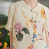 两三事梵高文艺北野花渡2025夏季新款镂空勾花印花马甲女宽松马夹 商品缩略图3