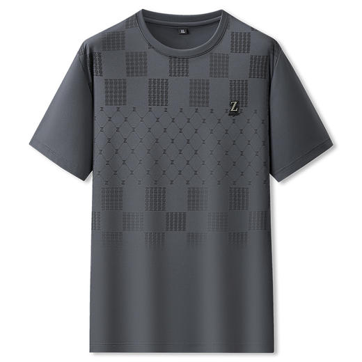 【冰丝】【DPF】大依优型大码短袖T恤冰丝弹力半袖加肥加大夏季新款肥佬运动上衣男士 商品图4