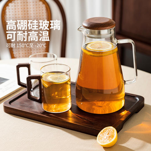 摩登主妇高硼硅玻璃杯家用凉水杯冷水壶高级感泡茶壶杯子水具套装 商品图1