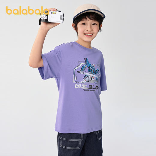 巴拉巴拉儿童短袖t恤2025新款夏季男童上衣速干凉感 商品图1