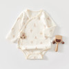 【斜襟设计时尚百搭，包臀造型超可爱】包屁衣春秋婴儿衣服 纯棉宝宝斜襟连体衣 新生儿包臀衣三角爬服睡衣-QQ 商品缩略图3