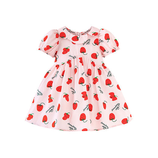 迷你巴拉纯棉连衣裙女童儿童亲肤透气甜美泡泡袖2025夏季新款 商品图4