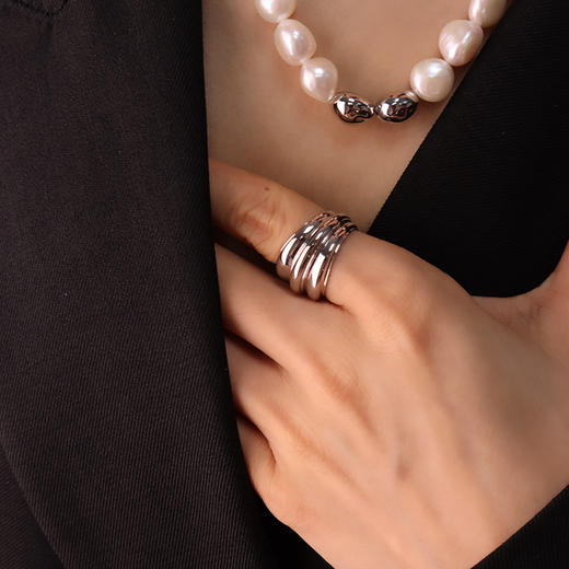 Art Nouveau新艺术时期 | 奥斯银色戒指14/15/16 商品图1