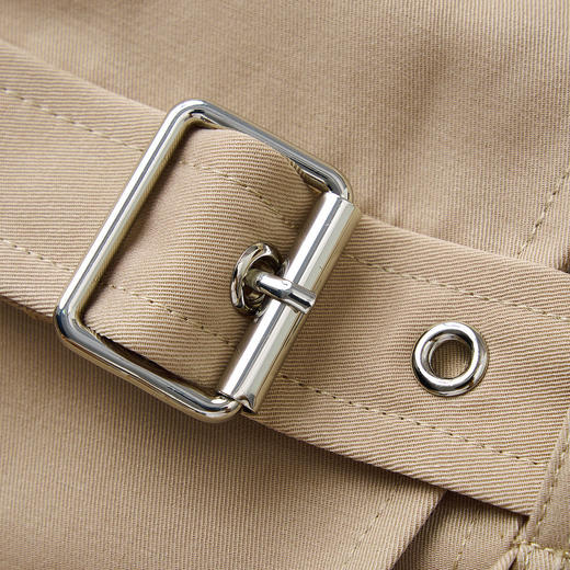 卡其双腰头高腰A摆风衣长裤冬美拉德穿搭(货号:MS85WB501X1001) 商品图2