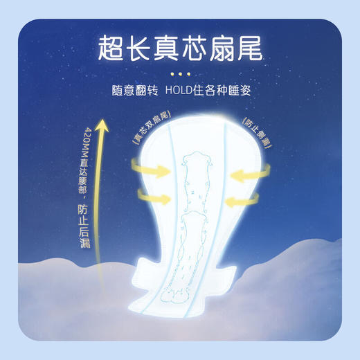 七度空间少女超薄纯棉420夜用卫生巾8片 商品图3