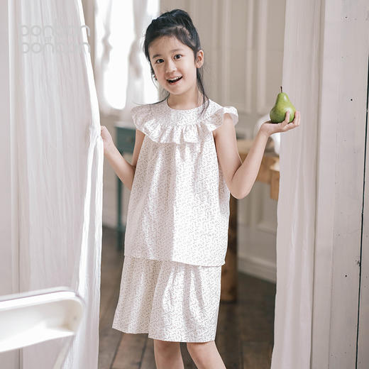 碎花荷叶边上衣 商品图0