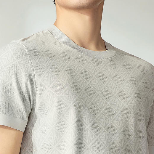 【满身印花伊力特】柒牌短袖T恤男2025夏季新品字母满印圆领上衣128T72840 商品图2