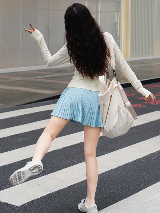 哈瓦塔凉感户外安全运动百褶半身裙H351113 商品图2