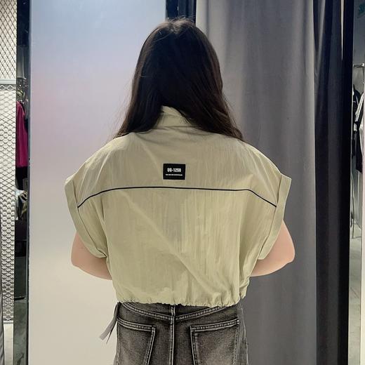 MZ小立领无袖双口袋工装风小外套（卡其）夏季152030060321 商品图1