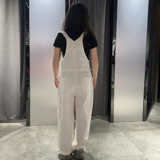 MZ简约破洞百搭背带裤（白）夏季152040020321 商品图1