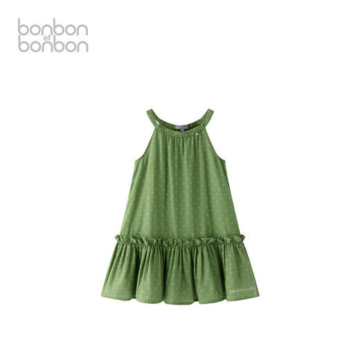 波尔卡圆点挂脖连衣裙 商品图0