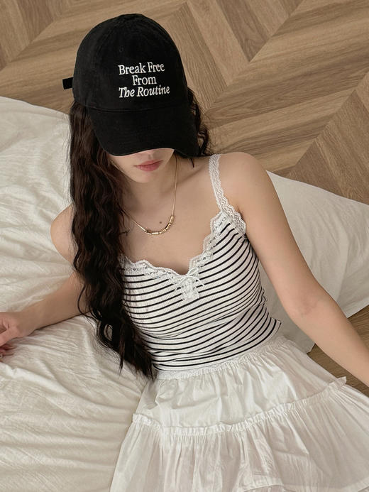 【49元2件任选】【GZ】无忧购螺纹精致蝴蝶结蕾丝美背86083# 商品图0