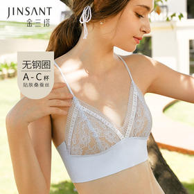 金三塔岛屿系列时尚字母蕾丝三角杯内衣夏季薄款宽下围文胸胸罩 NZFCC398