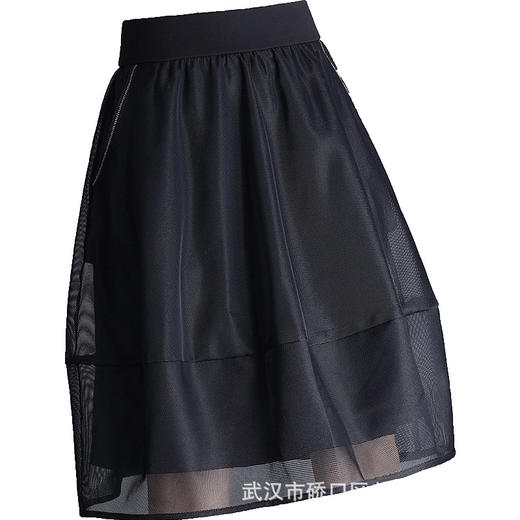 MYX-ZIY-8834-L显瘦黑色遮胯时尚花苞裙短款网纱半身裙2025年夏季新款洋气灯笼裙 商品图4