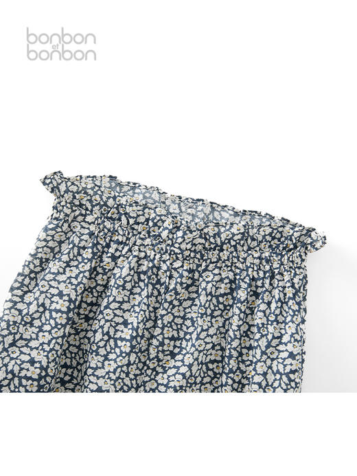 碎花木耳边七分裤 商品图2