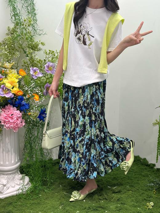 Q49131#A字扭褶散裙 商品图2