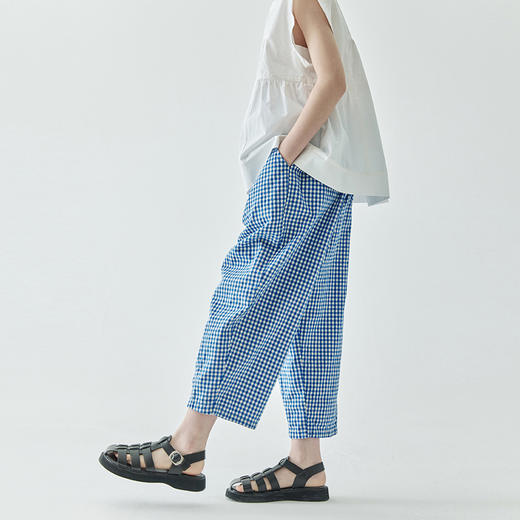 棵初 2025春夏第三波新品休闲格纹裤858T24062 商品图3