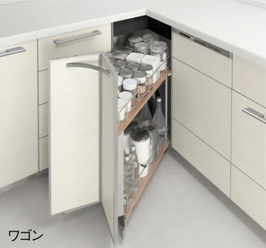 日本原装进口松下橱柜转角柜转角抽屉小推车调味料置物架拉篮 商品图0