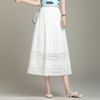 MYX-YZM-6925-L褶皱拼接镂空时尚半身裙松紧腰垂感修身A字裙初夏款中长款半身裙 商品缩略图0