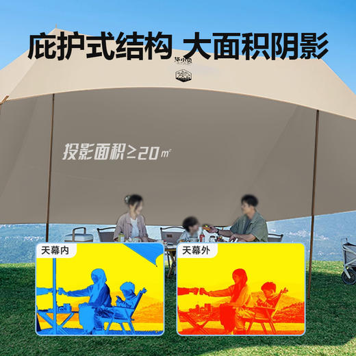 【品牌优选】华小贝便携户外天幕家庭简易版 防水银胶210D牛津布庇护所 商品图4