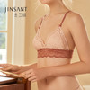 金三塔无钢圈内衣女法式撞色蕾丝薄款胸罩真丝三角杯文胸  NZFAD303 商品缩略图0
